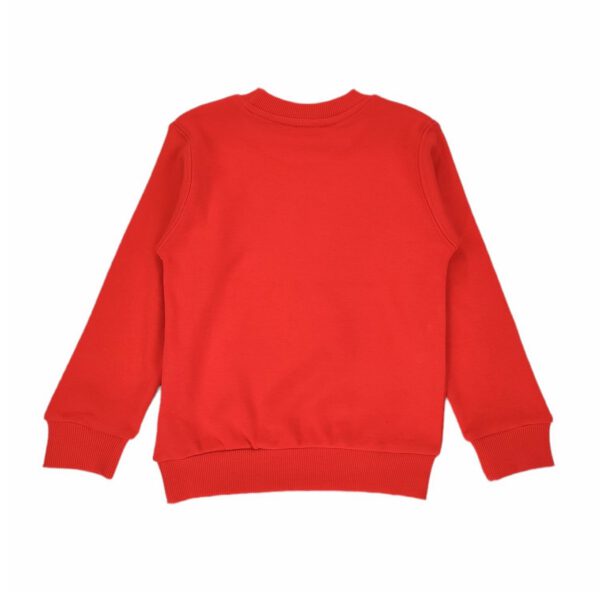 bluza chlopieca czerwona z czapka z daszkiem i trampkami z napisami rozmiary 92 110 tyl