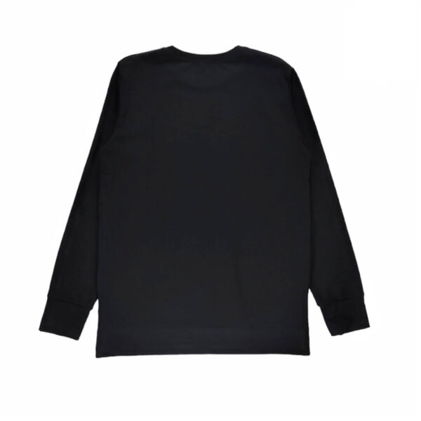 bluzka czarna dziewczeca z motywem swiatecznym worka z prezentami rozmiary 122 152 tyl