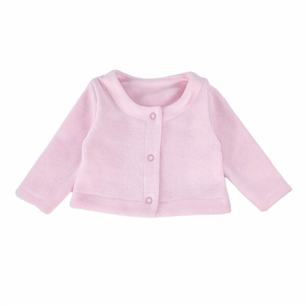 sweterek niemowlecy ocieplany jasno rozowy rozpinany na napki do sukienki rozmiary 62 86 przod