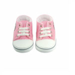 Buty niemowlęce różowe trampki wiązane na sznurówki miękkie rozmiary 17-19