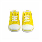 Buty niemowlęce żółte trampki wiązane na sznurówki miękkie rozmiary 17-19