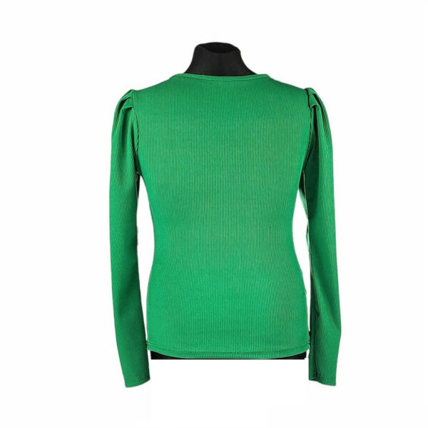 zielona bluzka dziewczeca ze zlotym lancuszkiem na dlugi rekaw rozmiary 122 146 tyl