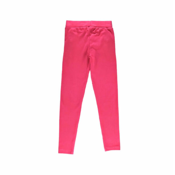 rozowe spodnie dziewczece z guma w pasie z suwakami z przodu rozmiary 110 134 tyl 1