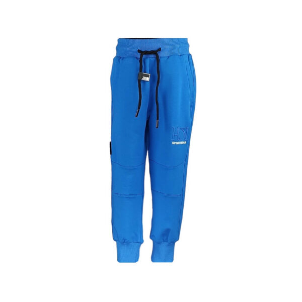 komplet sportowy chlopiecy niebieska bluza z kapturem na dlugi rekaw i niebieskie spodnie z guma w pasie rozmiary 104 128 spodnie1