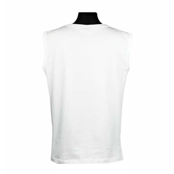 bluzka bez rekawow t shirt chlopieca biala rozmiary 140 164 tyl